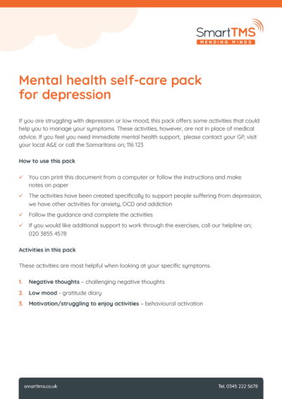 Self Care Pack Depression